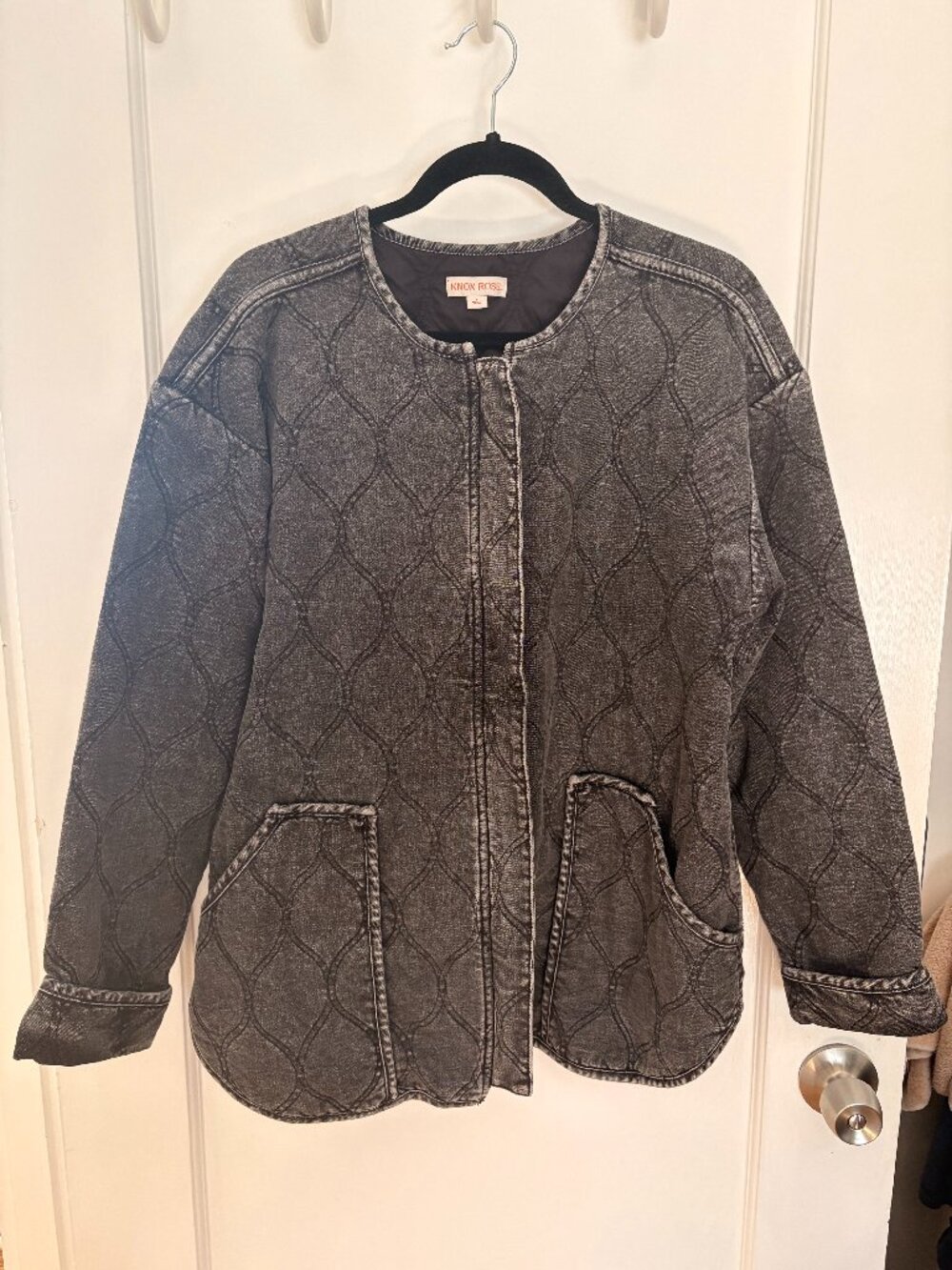 Charcoal Quilted Jacket – Size L